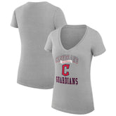 Cleveland Guardians G-III 4Her by Carl Banks Women's Super-Slim Fit Lightweight Team Logo Graphic V-Neck T-Shirt Discount