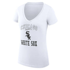 Chicago White Sox G-III 4Her by Carl Banks Women's Super-Slim Fit Lightweight Team Logo Graphic V-Neck T-Shirt for sale