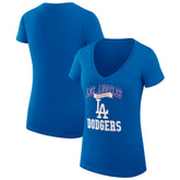 Los Angeles Dodgers G-III 4Her by Carl Banks Women's Super-Slim Fit Lightweight Team Logo Graphic V-Neck T-Shirt Discount