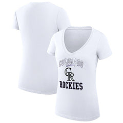 Colorado Rockies G-III 4Her by Carl Banks Women's Super-Slim Fit Lightweight Team Logo Graphic V-Neck T-Shirt Online
