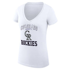 Colorado Rockies G-III 4Her by Carl Banks Women's Super-Slim Fit Lightweight Team Logo Graphic V-Neck T-Shirt Online