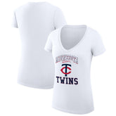 Minnesota Twins G-III 4Her by Carl Banks Women's Super-Slim Fit Lightweight Team Logo Graphic V-Neck T-Shirt Near Me