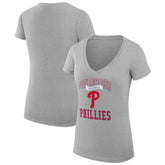 Philadelphia Phillies G-III 4Her by Carl Banks Women's Super-Slim Fit Lightweight Team Logo Graphic V-Neck T-Shirt for sale
