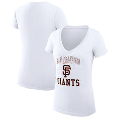 San Francisco Giants G-III 4Her by Carl Banks Women's Super-Slim Fit Lightweight Team Logo Graphic V-Neck T-Shirt Online