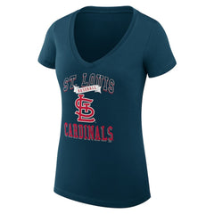 St. Louis Cardinals G-III 4Her by Carl Banks Women's Super-Slim Fit Lightweight Team Logo Graphic V-Neck T-Shirt Near Me