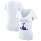 Texas Rangers G-III 4Her by Carl Banks Women's Super-Slim Fit Lightweight Team Logo Graphic V-Neck T-Shirt Discount