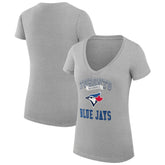 Toronto Blue Jays G-III 4Her by Carl Banks Women's Super-Slim Fit Lightweight Team Logo Graphic V-Neck T-Shirt Online