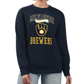 Milwaukee Brewers G-III 4Her by Carl Banks Women's Team Logo Graphic Tri-Blend Fleece Pullover Sweatshirt Online
