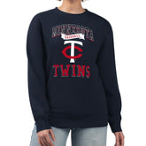 Minnesota Twins G-III 4Her by Carl Banks Women's Team Logo Graphic Tri-Blend Fleece Pullover Sweatshirt Discount