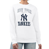 New York Yankees G-III 4Her by Carl Banks Women's Team Logo Graphic Tri-Blend Fleece Pullover Sweatshirt Outlet