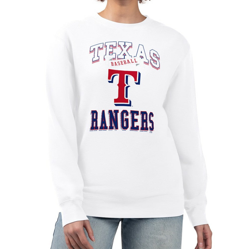 Texas Rangers G-III 4Her by Carl Banks Women's Team Logo Graphic Tri-Blend Fleece Pullover Sweatshirt Online