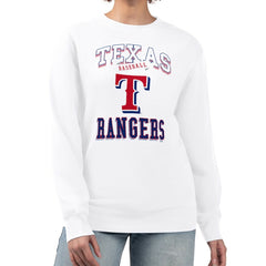Texas Rangers G-III 4Her by Carl Banks Women's Team Logo Graphic Tri-Blend Fleece Pullover Sweatshirt Online