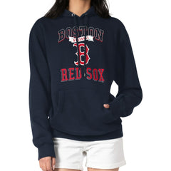 Boston Red Sox G-III 4Her by Carl Banks Women's Team Logo Graphic Fleece Pullover Hoodie Outlet