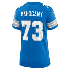 Christian Mahogany Detroit Lions Women's Team Game Jersey - Blue - Nike