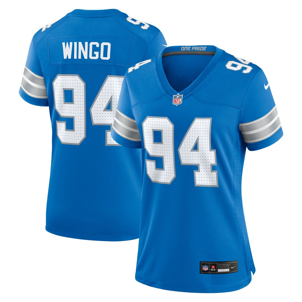 Mekhi Wingo Detroit Lions Women's Team Game Jersey - Blue - Nike