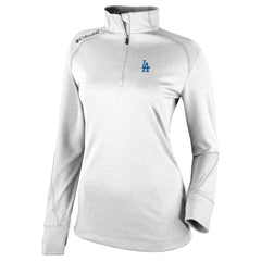 Los Angeles Dodgers Columbia Women's Cooperstown Collection Shotgun 2.0 Omni-Wick Quarter-Zip Top - White Discount