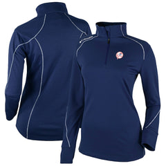 New York Yankees Columbia Women's Cooperstown Collection Shotgun 2.0 Omni-Wick Quarter-Zip Top - Navy for sale