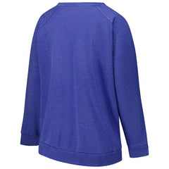 Indianapolis Colts Profile Women's Plus Size Acid Wash Raglan Sweatshirt - Royal - NFL