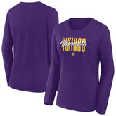 Minnesota Vikings Women's Long Sleeve Scoop Neck T-Shirt - Purple - Fanatics