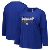 Indianapolis Colts Women's Long Sleeve Scoop Neck T-Shirt - Royal - Fanatics