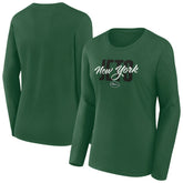 New York Jets Women's Long Sleeve Scoop Neck T-Shirt - Green - Fanatics