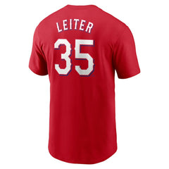 Jack Leiter Texas Rangers Nike Fuse Name & Number T-Shirt Sale