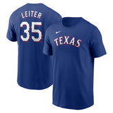 Jack Leiter Texas Rangers Nike Fuse Name & Number T-Shirt Sale