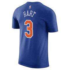 Nike Josh Hart New York Knicks Icon Edition Name & Number T-Shirt Blue