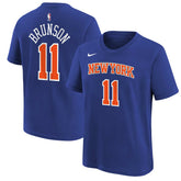 Nike Jalen Brunson New York Knicks Youth Icon Name & Number T-Shirt Blue