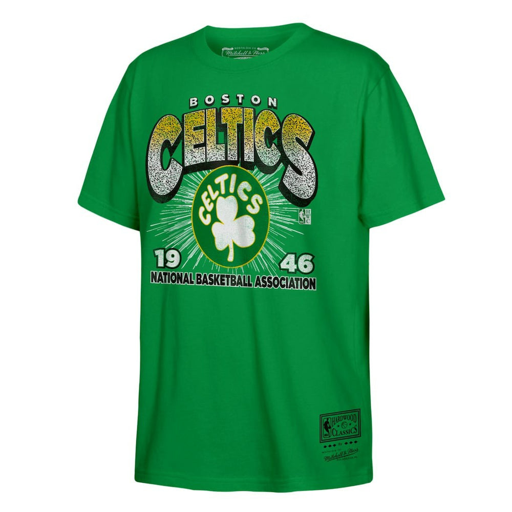 Mitchell & Ness Boston Celtics Hardwood Classics Vintage Hoopster T-Shirt Kelly Green