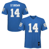 Amon-Ra St. Brown Detroit Lions Youth Replica Player Jersey - Blue - NFL