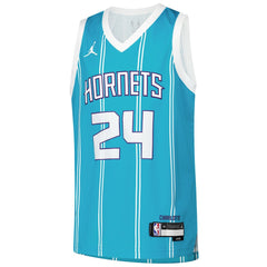 Nike Brandon Miller Charlotte Hornets Youth Swingman Jersey Icon Edition Teal