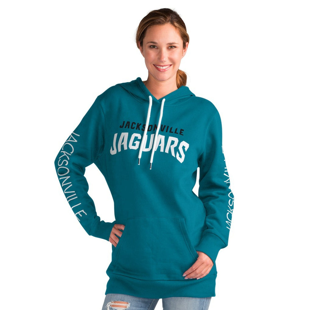 Jacksonville Jaguars G-III 4Her by Carl Banks Women's Extra Inning Pullover Hoodie - Teal - NFL