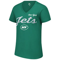 New York Jets G-III 4Her by Carl Banks Women's Post Season V-Neck T-Shirt - Green - NFL
