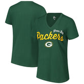 Green Bay Packers G-III 4Her by Carl Banks Women's Post Season V-Neck T-Shirt - Green - NFL
