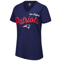 New England Patriots G-III 4Her by Carl Banks Women's Post Season V-Neck T-Shirt - Navy - NFL
