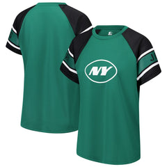 New York Jets Starter Women's 1st Rounder Color Block Raglan Top - Green - NFL