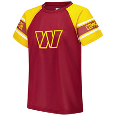 Washington Commanders Starter Women's 1st Rounder Color Block Raglan Top - Burgundy - NFL