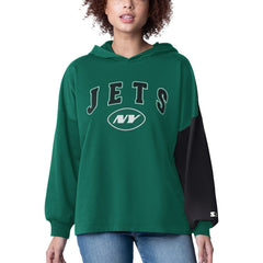 New York Jets Starter Women's Power Move Long Sleeve Pullover Hoodie - Green - NFL