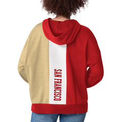 San Francisco 49ers Starter Women's Power Move Long Sleeve Pullover Hoodie - Scarlet - NFL