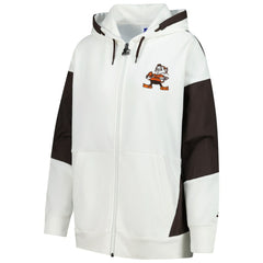 Cleveland Browns Starter Women's Scrimmage Full-Zip Hoodie - White - NFL