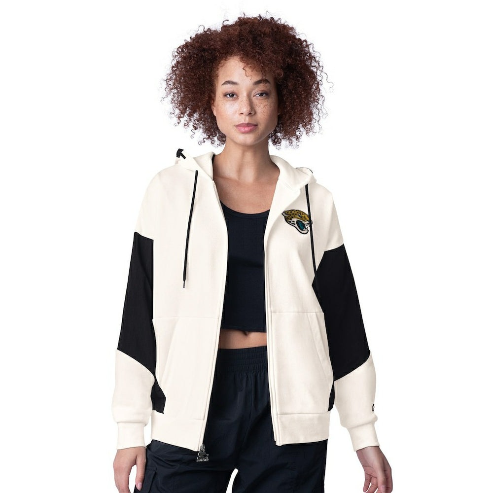 Jacksonville Jaguars Starter Women's Scrimmage Full-Zip Hoodie - White - NFL