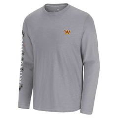 Washington Commanders Oasis Endzone Lux Long Sleeve T-Shirt - Gray - Tommy Bahama