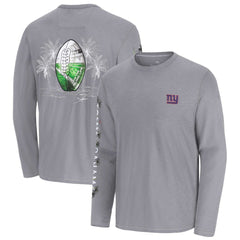 New York Giants Oasis Endzone Lux Long Sleeve T-Shirt - Gray - Tommy Bahama