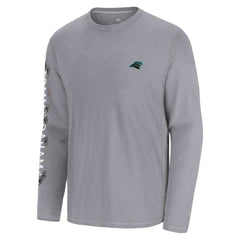 Carolina Panthers Oasis Endzone Lux Long Sleeve T-Shirt - Gray - Tommy Bahama