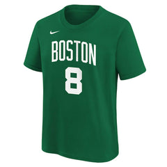 Nike Kristaps Porzingis Boston Celtics Youth Icon Name & Number T-Shirt Kelly Green