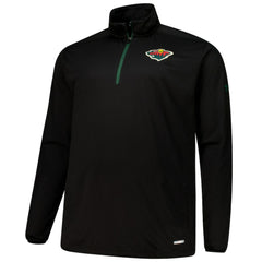 Minnesota Wild Fanatics Big & Tall Authentic Pro Quarter-Zip Top - Black | Fanatics Lifestyle
