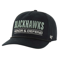 Chicago Blackhawks '47 OHT Military Appreciation Homeland Honor and Defend Hitch Adjustable Hat - Black | 47 brand Lifestyle