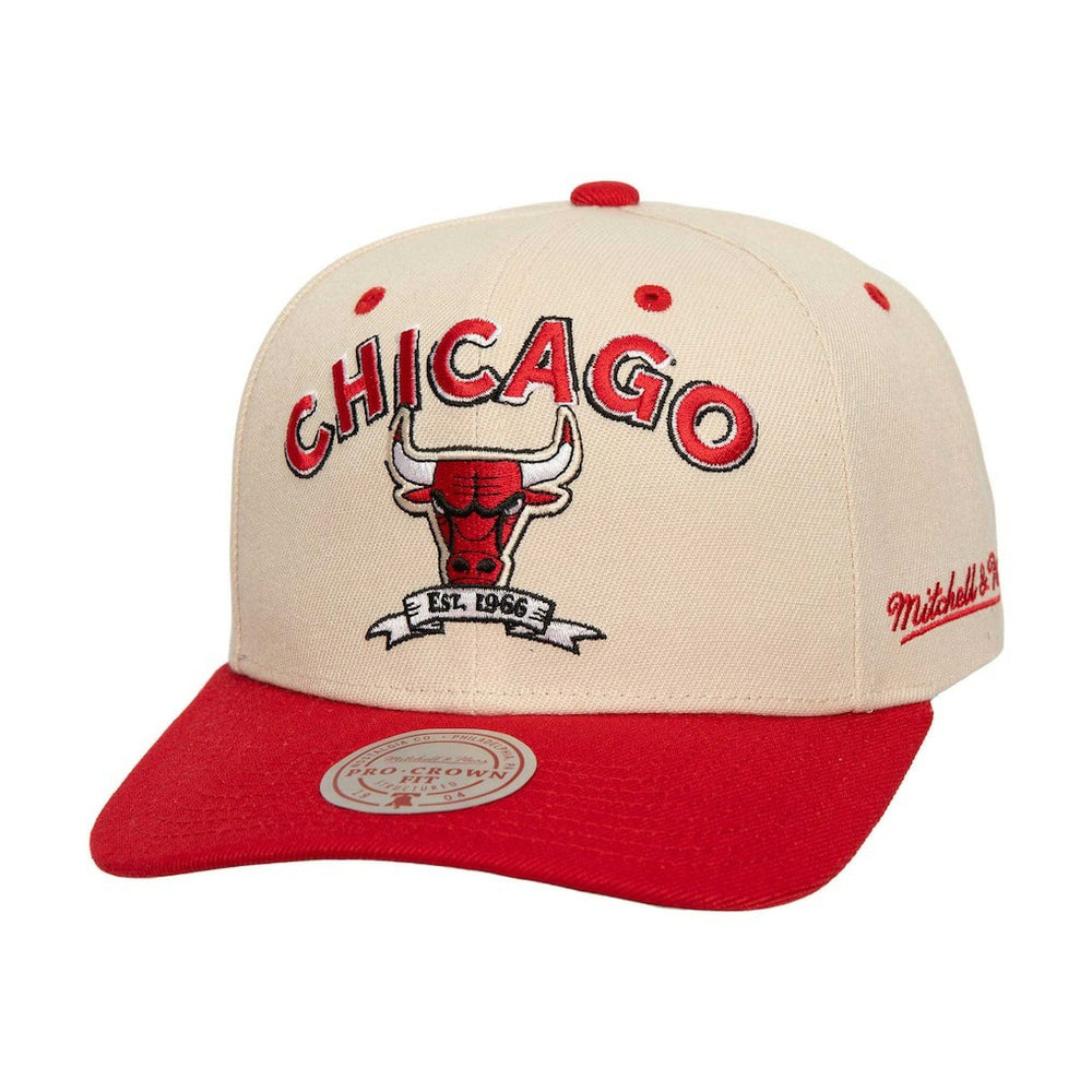 Mitchell & Ness Chicago Bulls 6x NBA Champions Soul Legacy Defined Snapback Hat Cream/Red