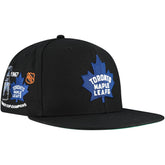 Toronto Maple Leafs Mitchell & Ness Core Top Spot Snapback Hat - Black | NHL near me